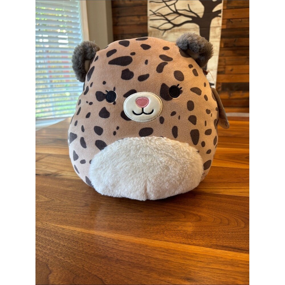NWT Squishmallow Kellytoy Kei 11” Plush Toy Cheetah Stuffed Animal